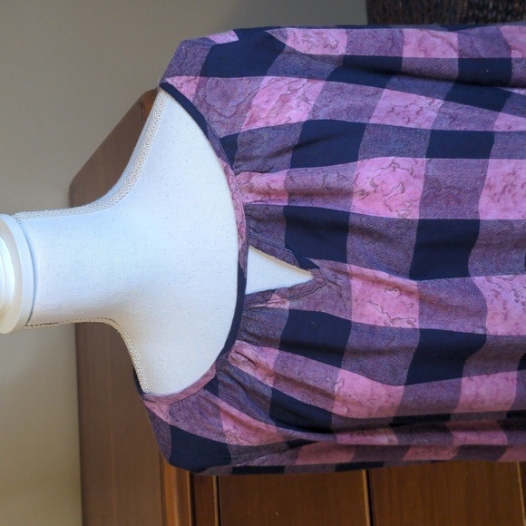 ONE World Live and Let Live FLANNEL Hi-Low swing tunic SZ 1X - Picture 3 of 13